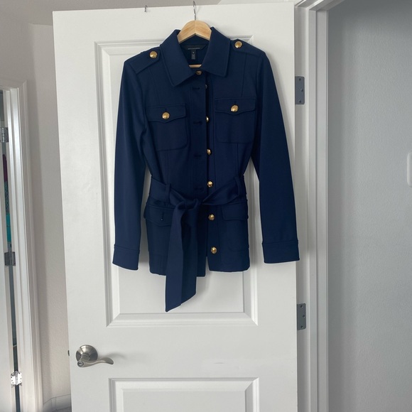White House Black Market Other - White House Black Market Dark Blue Utility Jacket with Gold Buttons with pants